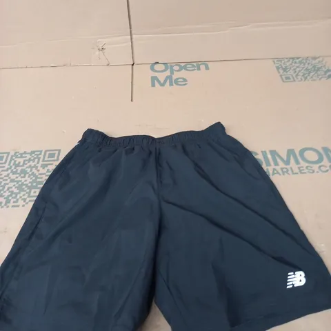 NEW BALANCE BLACK SPORTS SHORTS – ELASTIC WAISTBAND (MADE IN JORDAN) SIZE US S