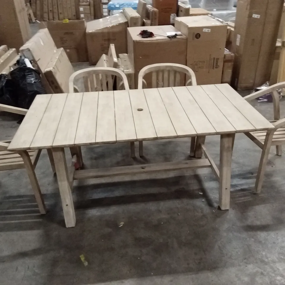 KEOSAUQUA 160cm ACACIA WOOD PATIO DINING SET