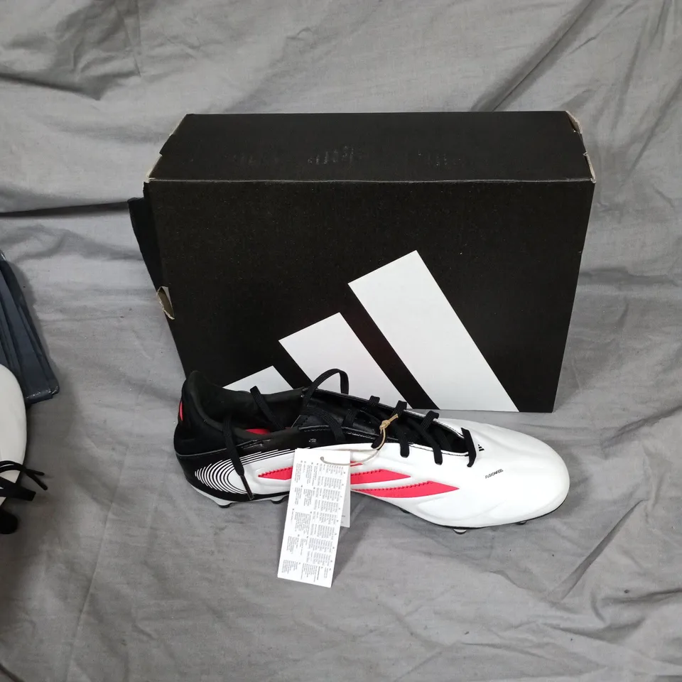 ADIDAS COPA PURE III LEAGUE FG/MG FOOTBALL BOOTS – UK 11.5, WHITE/RED