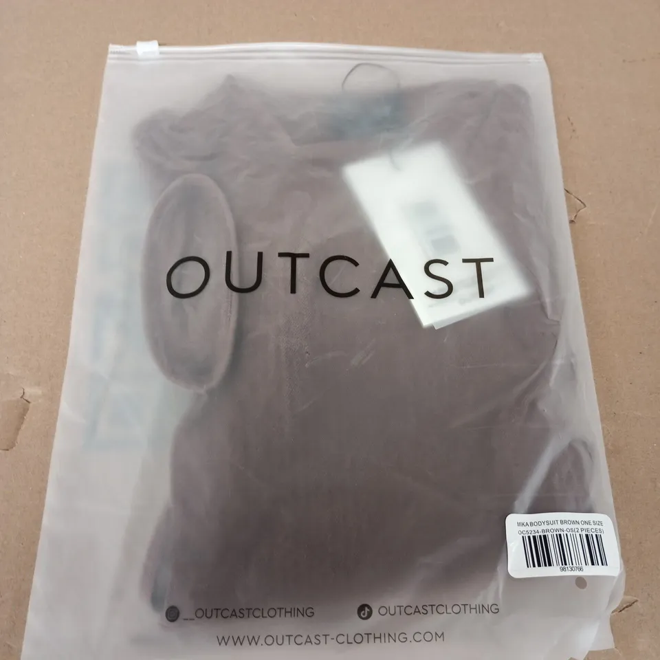 BAGGED OUTCAST MIKA BODYSUIT IN BROWN - ONE SIZE
