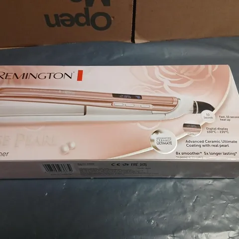 REMINGTON ROSE PEARL HAIR STRAIGHTENER – BOXED