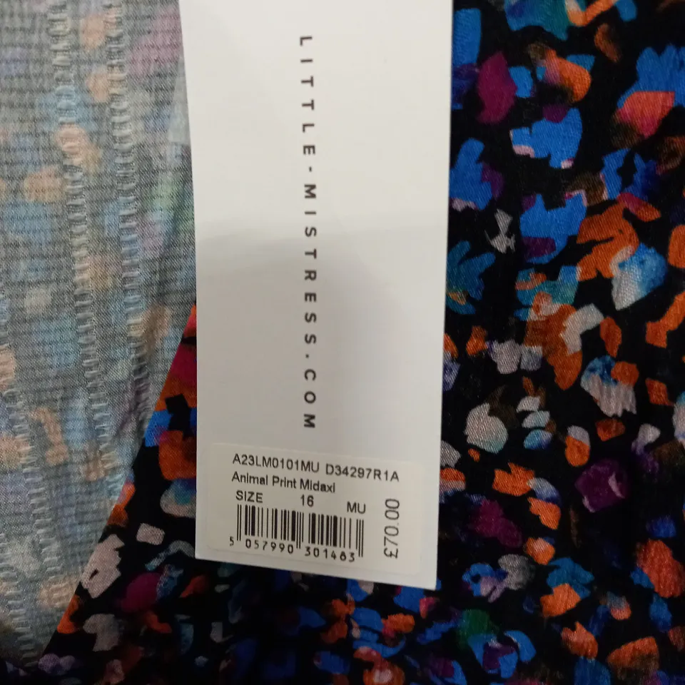 LITTLE MISTRESS ANIMAL PRINT MIDAXI DRESS - 16