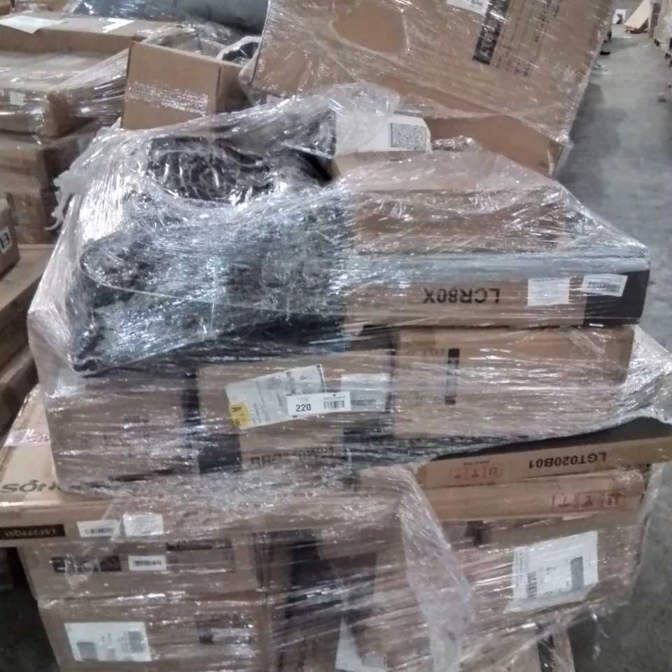 PALLET CONTAINING VARIOUS ASSORTED BOXED ITEMS TO INCLUDE: WASTE BIN, COAT RACK, FILING CABINET ECT.