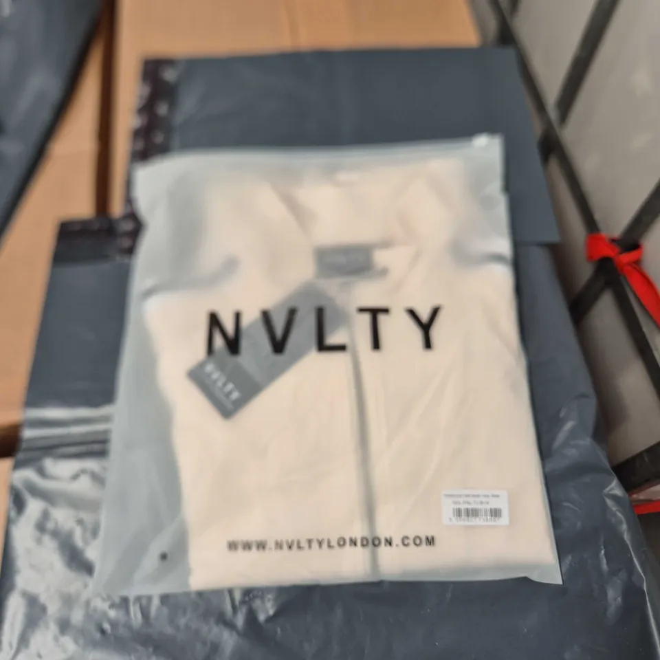 NVLTY LONDON PANELLED LUXE TRACK JACKET – IVORY – SMALL