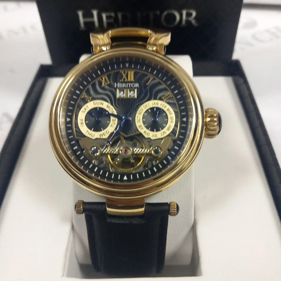 BOXED HERITOR AUTOMATIC HERHR3304 WRIST WATCH