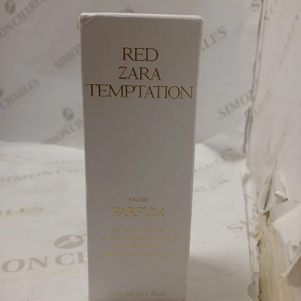 BOXED AND SEALED RED ZARA TEMPTATION EAU DE PARFUM