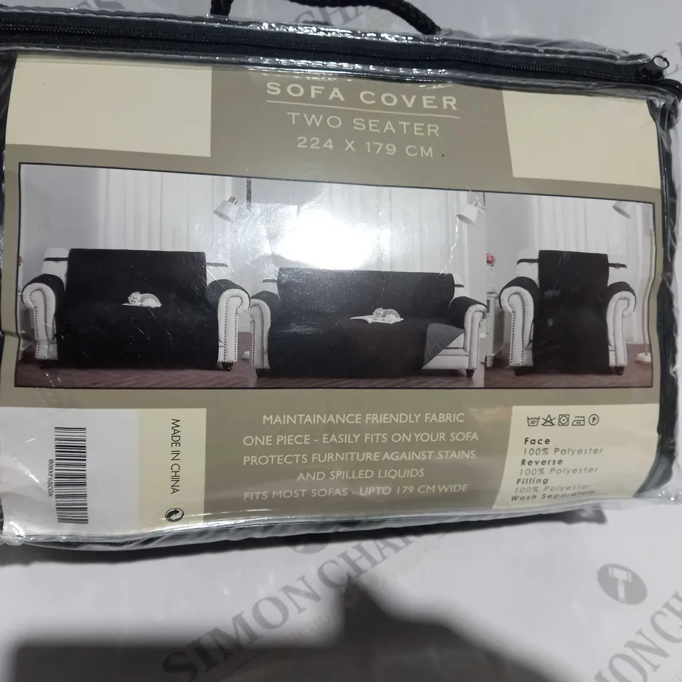 SOFA COVERS FOR TWO SEATER 224X179CM IN BLACK 