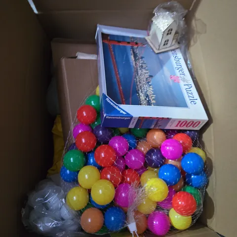 LARGE BOX OF ASSORTED TOYS AND GAMES 