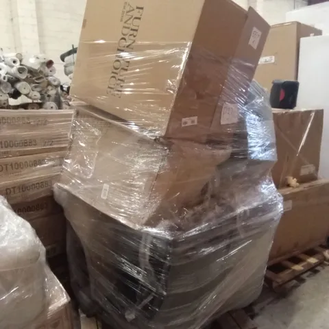 PALLET OF ASSORTED DESIGNER DINING CHAIRS AND CHAIRS, PARTS AND PIECES