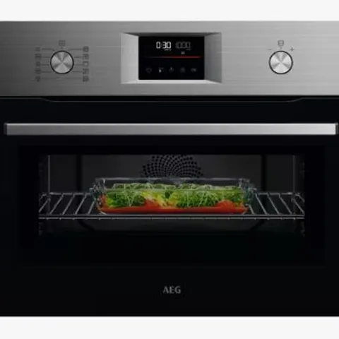 AEG OK6NK40M BUILT IN 6000 COMBIQUICK MICROWAVE AND BUILT-IN OVEN, STAINLESS STEEL