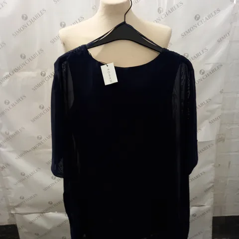 NAVY BLUE ROMAN SHIRT SIZE 10