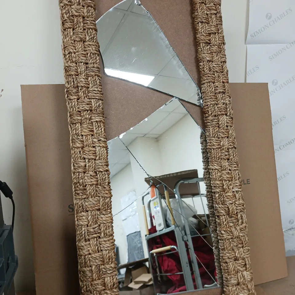 RECTANGLE WOVEN MIRROR 100CM