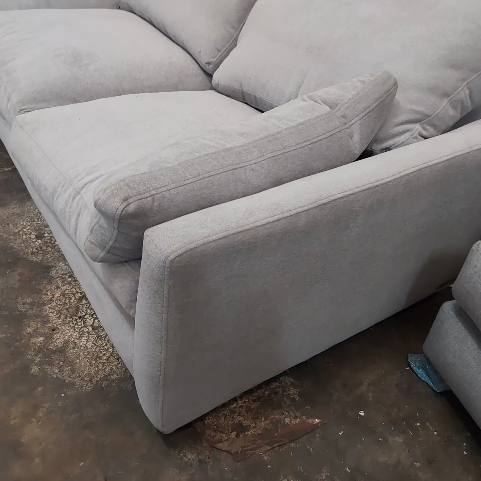 QUALITY BRITISH DESIGNER LOUNGE Co. CHAISE SOFA GREY FABRIC 