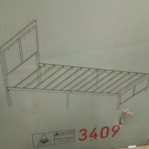 BOXED SINGLE/DOUBLE BED FRAME WITH HEADBOARD AND FOOTBOARD 