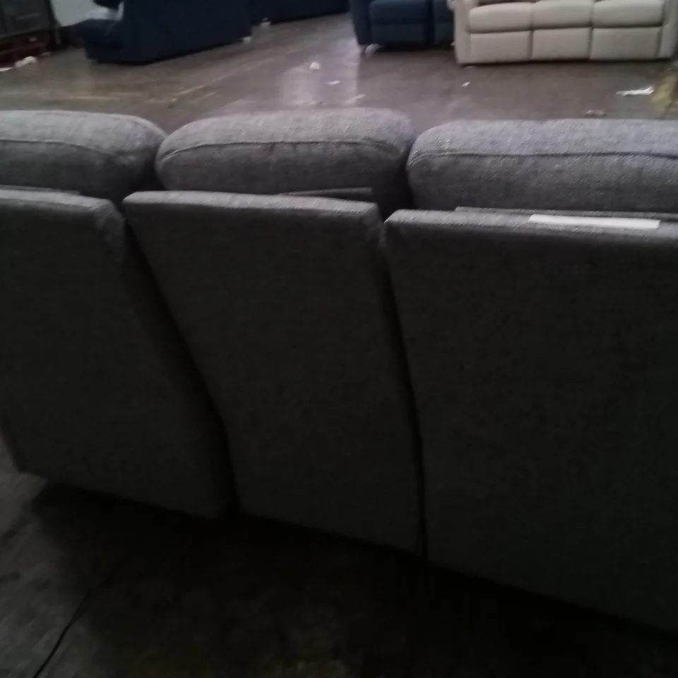 DESIGNER G PLAN MADE GREENWICH REED PEWTER ELECTRIC RECLINING 3 SEATER SOFA