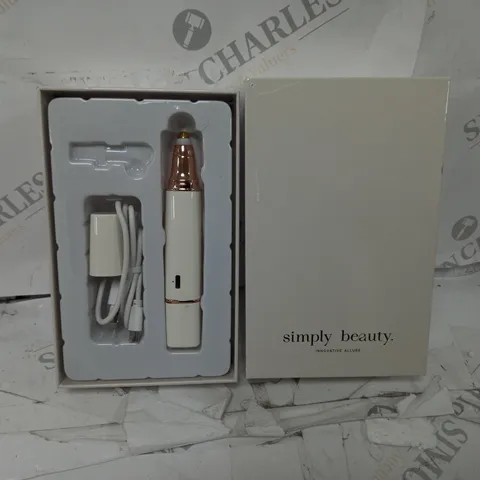 SIMPLY BEAUTY 2 IN 1 SUPER SMOOTH FACE & BROWS HAIR REMOVER, WHITE