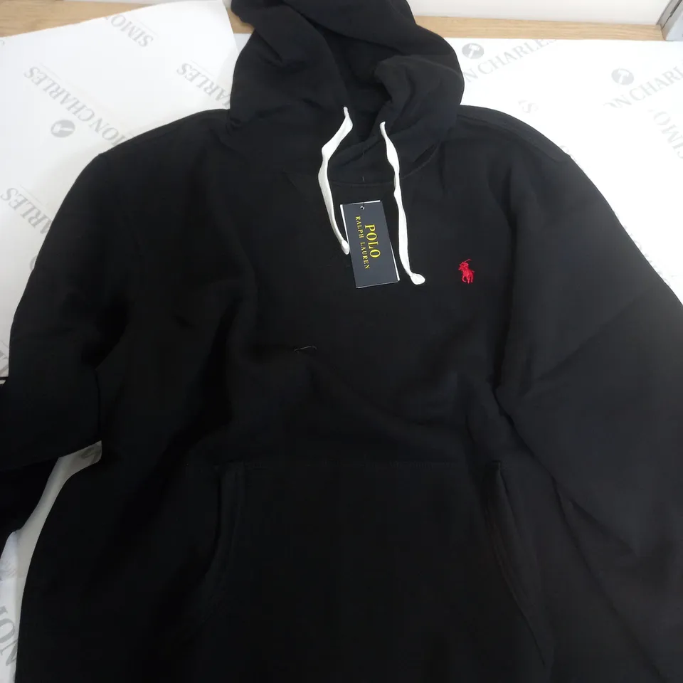 POLO RALPH LAUREN CLASSIC BLACK HOODIE - XL 