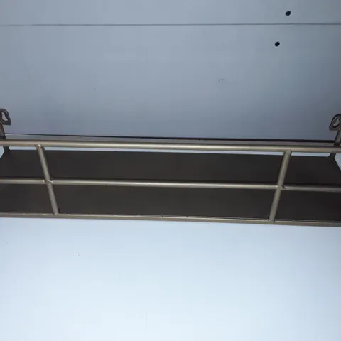 GOLD EFFECT METAL WALL MOUNTED SHELF