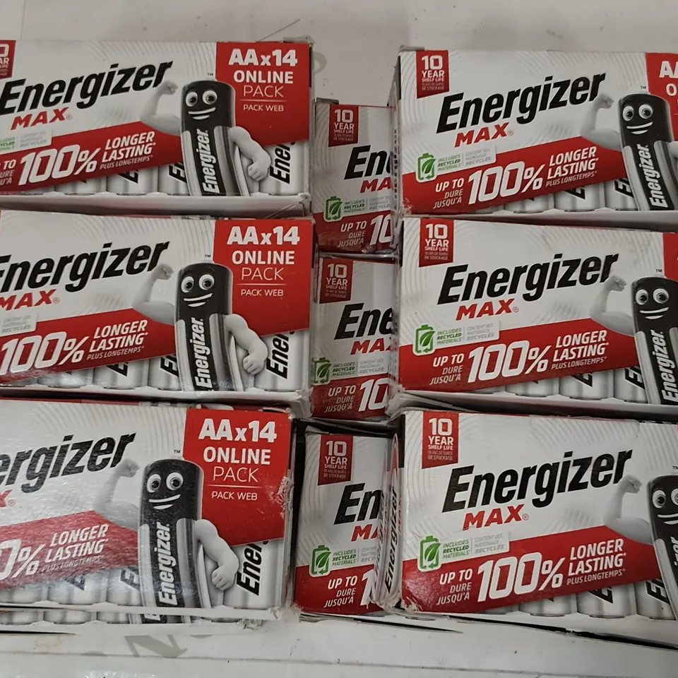 LOT OF 12 14-PACKS OF ENERGIZER MAX AA BATTERIES