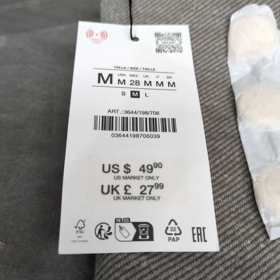 ZARA GREY TROUSERS, SIZE M