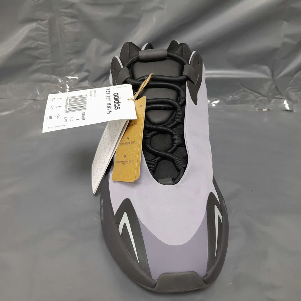 BOXED PAIR OF ADIDAS YZY 700 MNVN SHOES IN LILAC UK SIZE 9