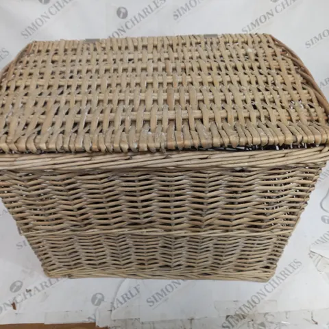 JOHN LEWIS WICKER STORAGE BASKET - APPROX. 50X40X35CM
