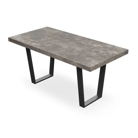 BOXED ARIA DINING TABLE - GREY TOP/BLACK LEGS (2 BOXES)