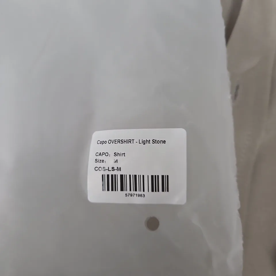 CAPO OVERSHIRT – LIGHT STONE, MEN'S SIZE M