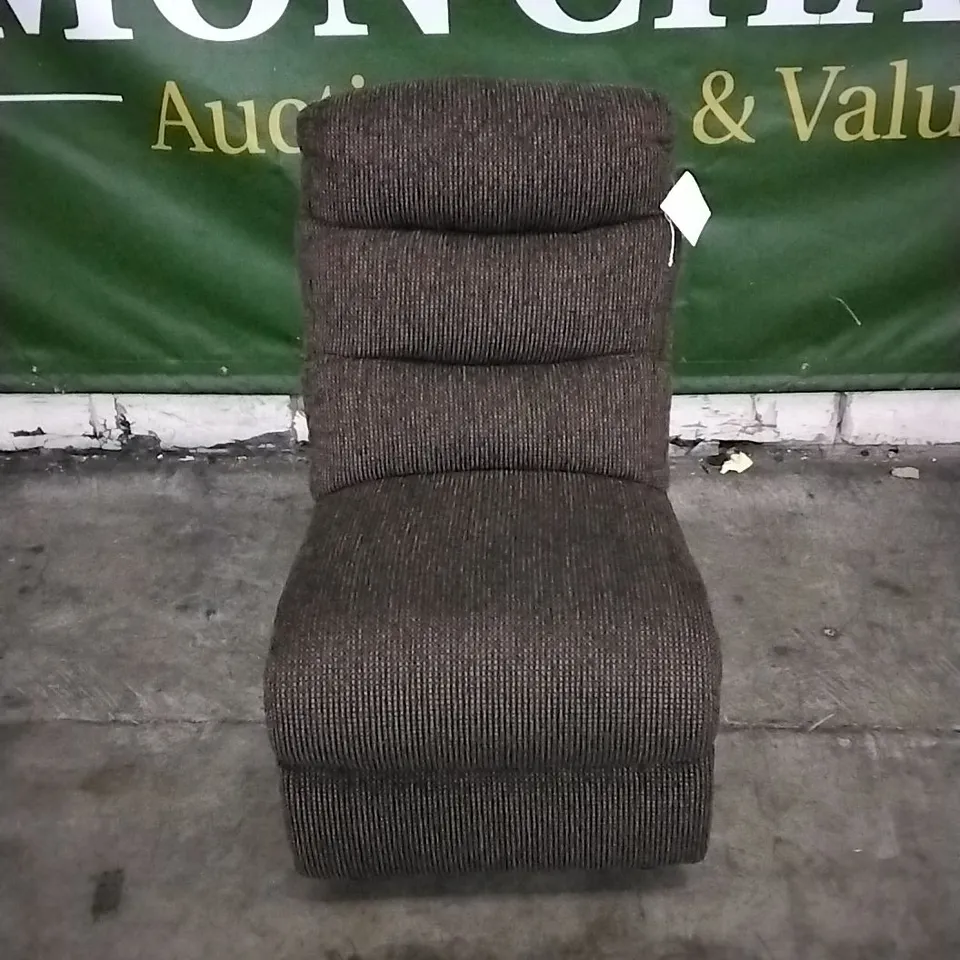DESIGNER JUMBO CORDED BROWN FABRIC SOFA SECTION