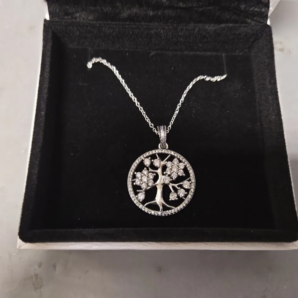 BOXED PANDORA FAMILY TREE NECKLACE 