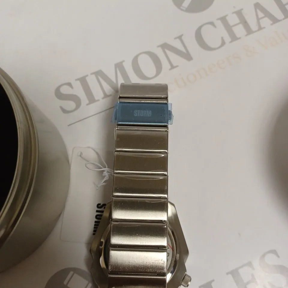 BOXED STORM DARTH LAZER BLUE DIAL WATCH - BLUE & SILVER