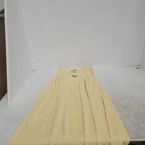 NOBODY'S CHILD BUTTER YELLOW AMIE HALTER NECK MIDI DRESS – UK 12 (EU 40, USA 8)