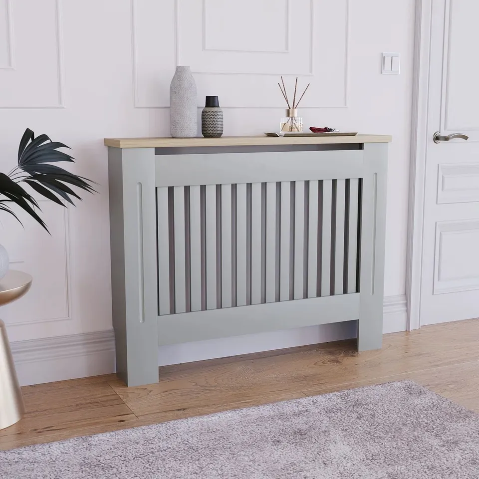 BOXED BEACSFIELD RADIATOR COVER - GREY (1 BOX)