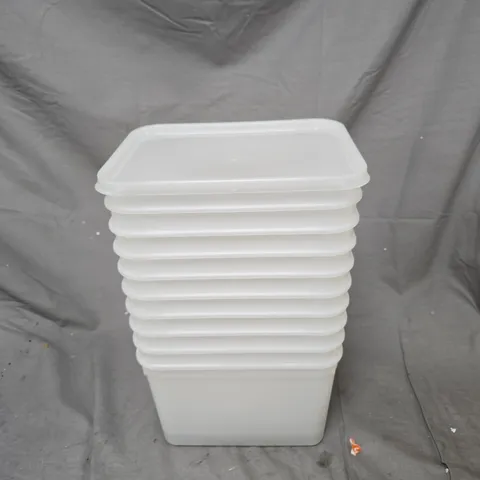 JOB LOT OF APPROXIMATELY 12 ASSORTED ITEMS TO INCLUDE YELLOW CONTAINERS AND WHITE CONTAINERS