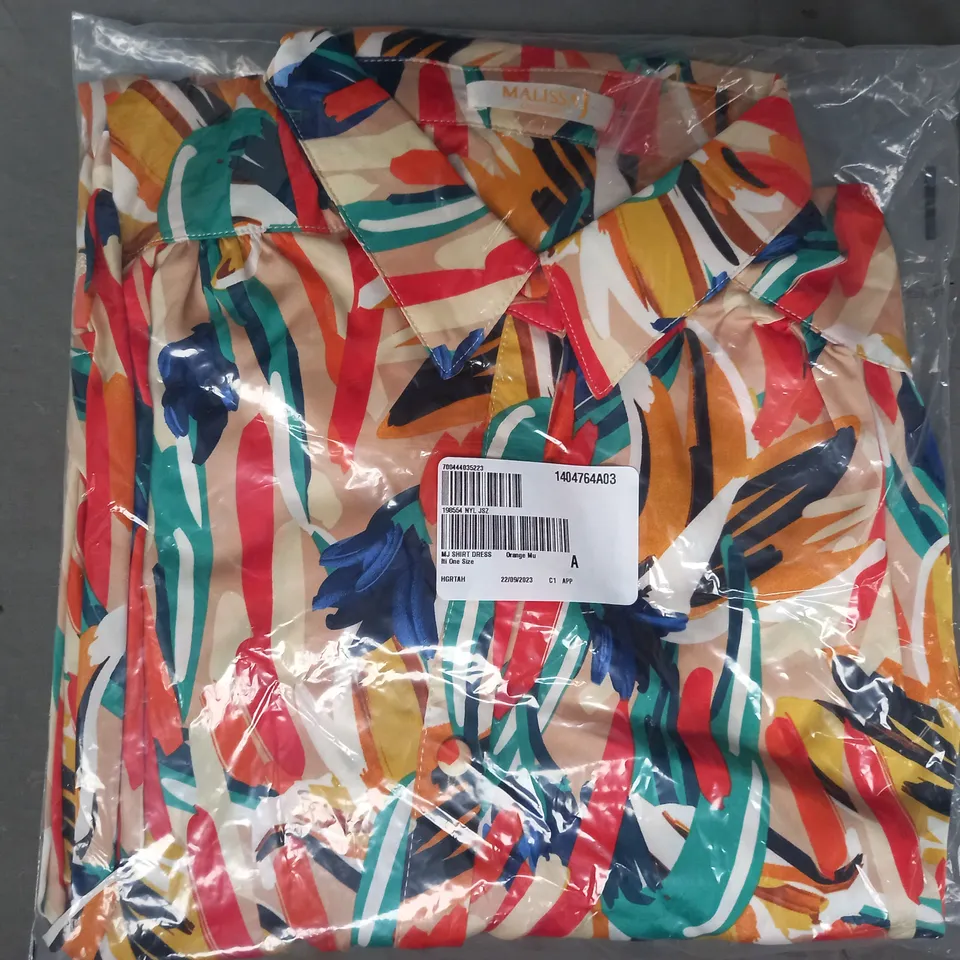MALISSA J SHIRT DRESS IN ORANGE MULTI ONE SIZE