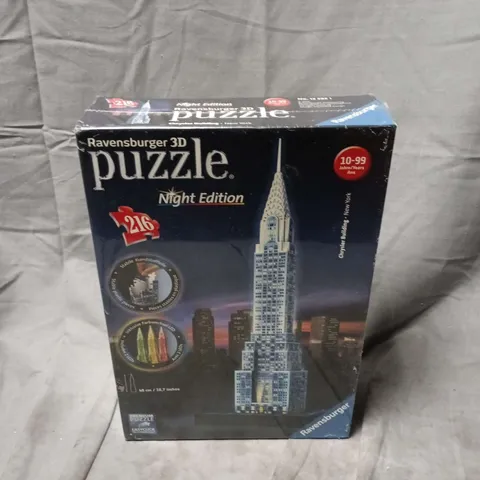 BOXED AND SEALED RAVENSBURGER 3D PUZZLE NIGHT EDITION PUZZLE