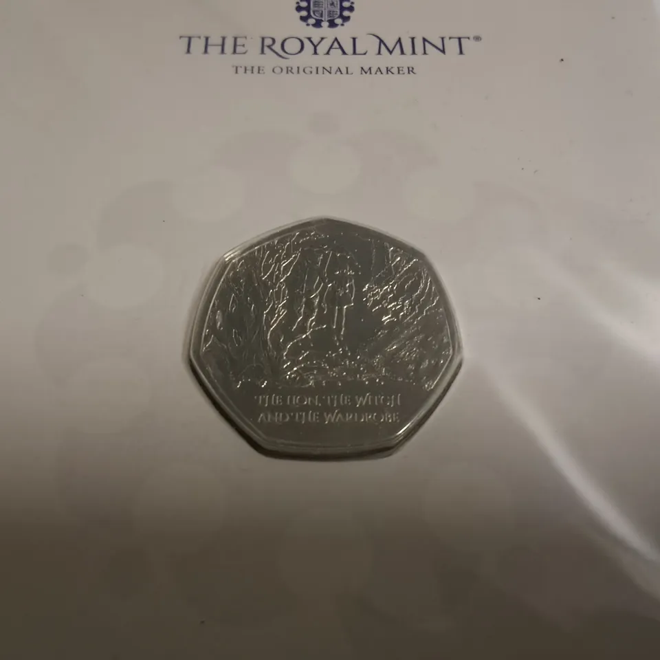 ROYAL MINT NARNIA THE LION WITCH AND WARDROBE 50P COMMEMORATIVE COIN