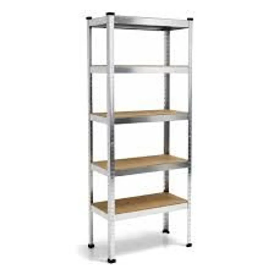 BOXED 500KG HEAVY DUTY 5 TIER METAL STORAGE GARAGE SHELVING RACKING