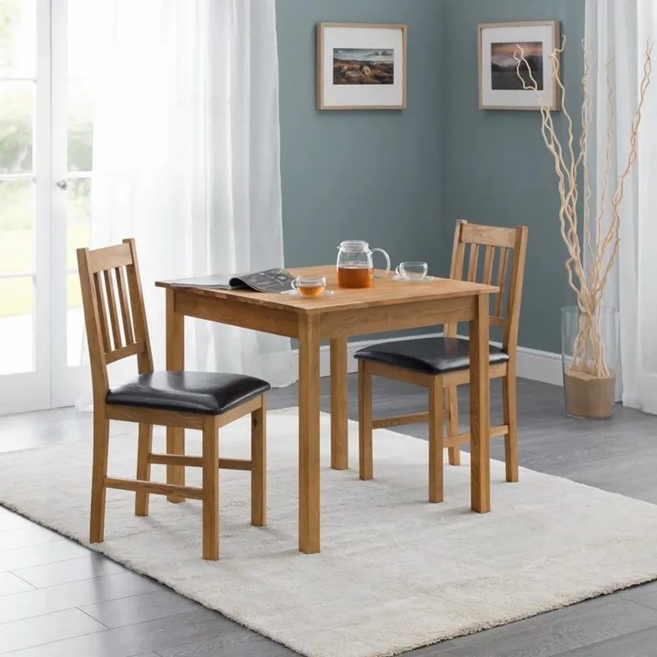 BOXED ORWELL DINING SET WITH 2 CHAIRS (2 BOXES)