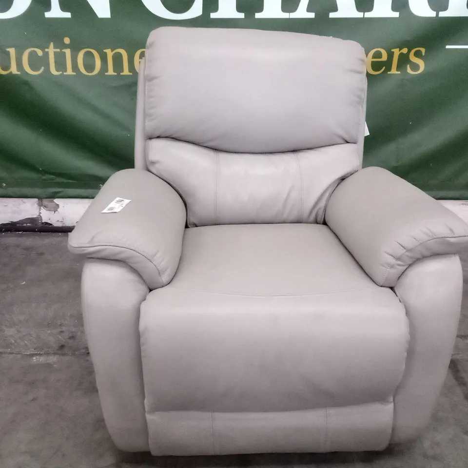 QUALITY DESIGNER EVELYN POWER RECLINER CHAIR (FF4C) 60/23 LEAD GREY