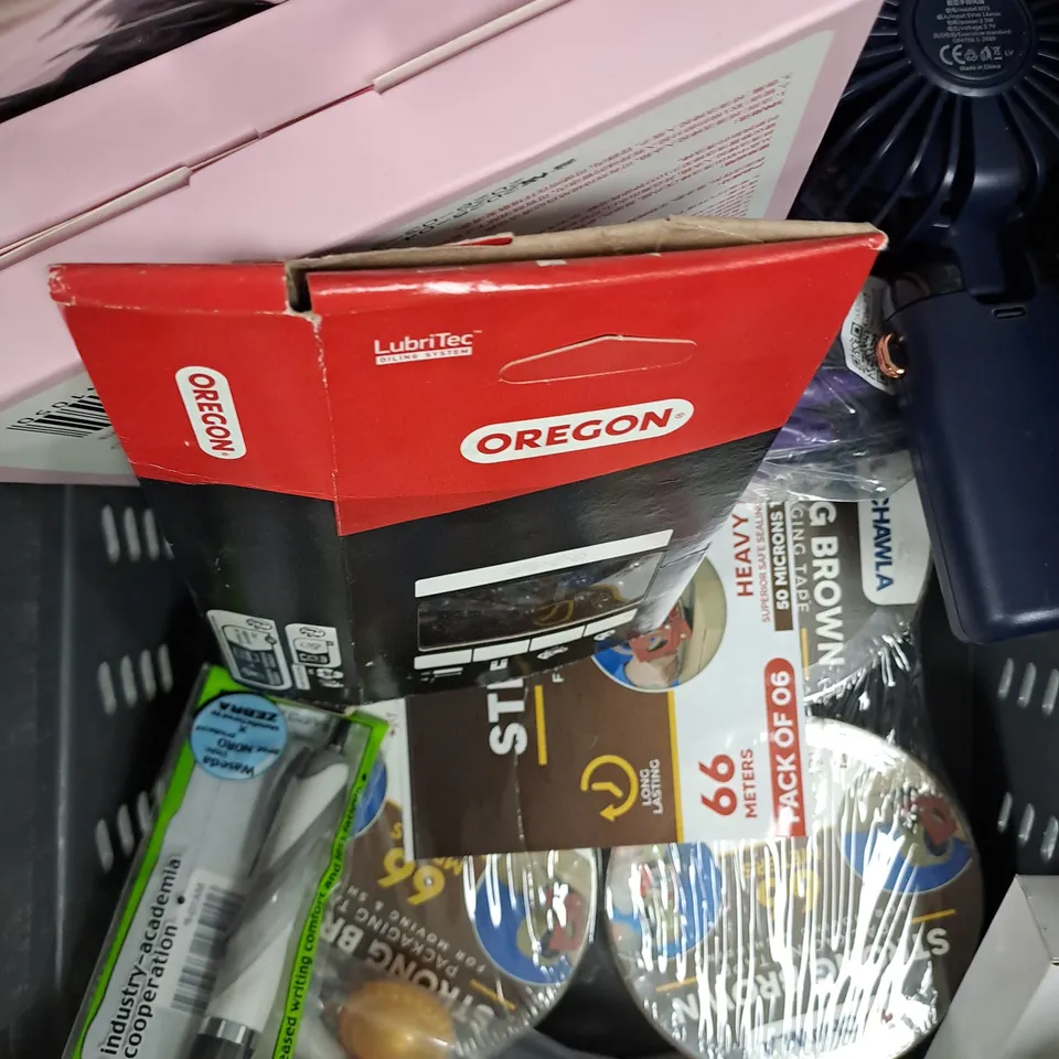APPROXIMATELY 15 ASSORTED HOUSEHOLD ITEMS TO BALLOONS, TEA STRAINER, PACKING TAPE ETC 