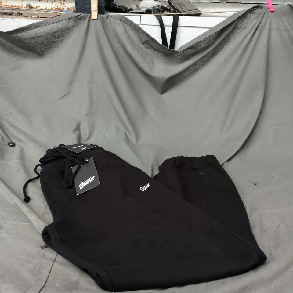 PULL&BEAR STWD BLACK RELAXED FIT JOGGERS – UK SIZE M (EU M / US M)