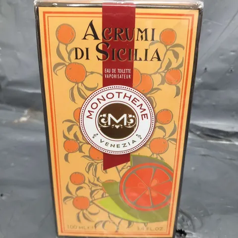 BOXED AND SEALED ACRUMI DI SICILIA MONOTHEME VENEZIA EAU DE TOILETTE 100ML