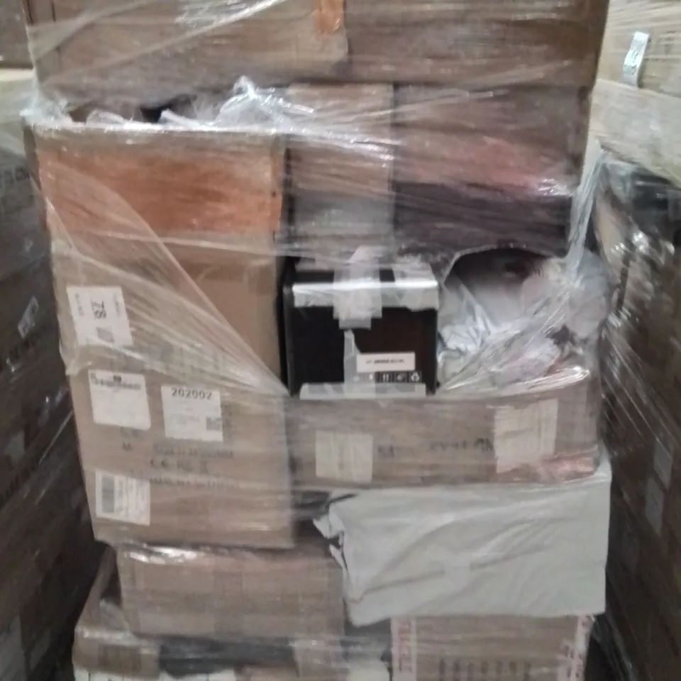 PALLET CONTAINING VARIOUS ASSORTED BOXED ITEMS TO INCLUDE, CAR PARTS, WATER PUMP AND LOTS MORE UNMARKED BOXED ITEMS 