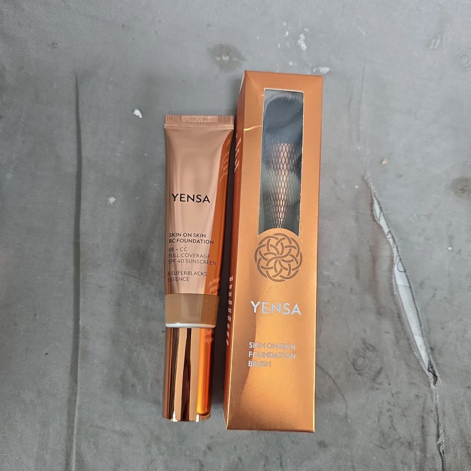 Yensa Skin On Skin Foundation Brush with copper box