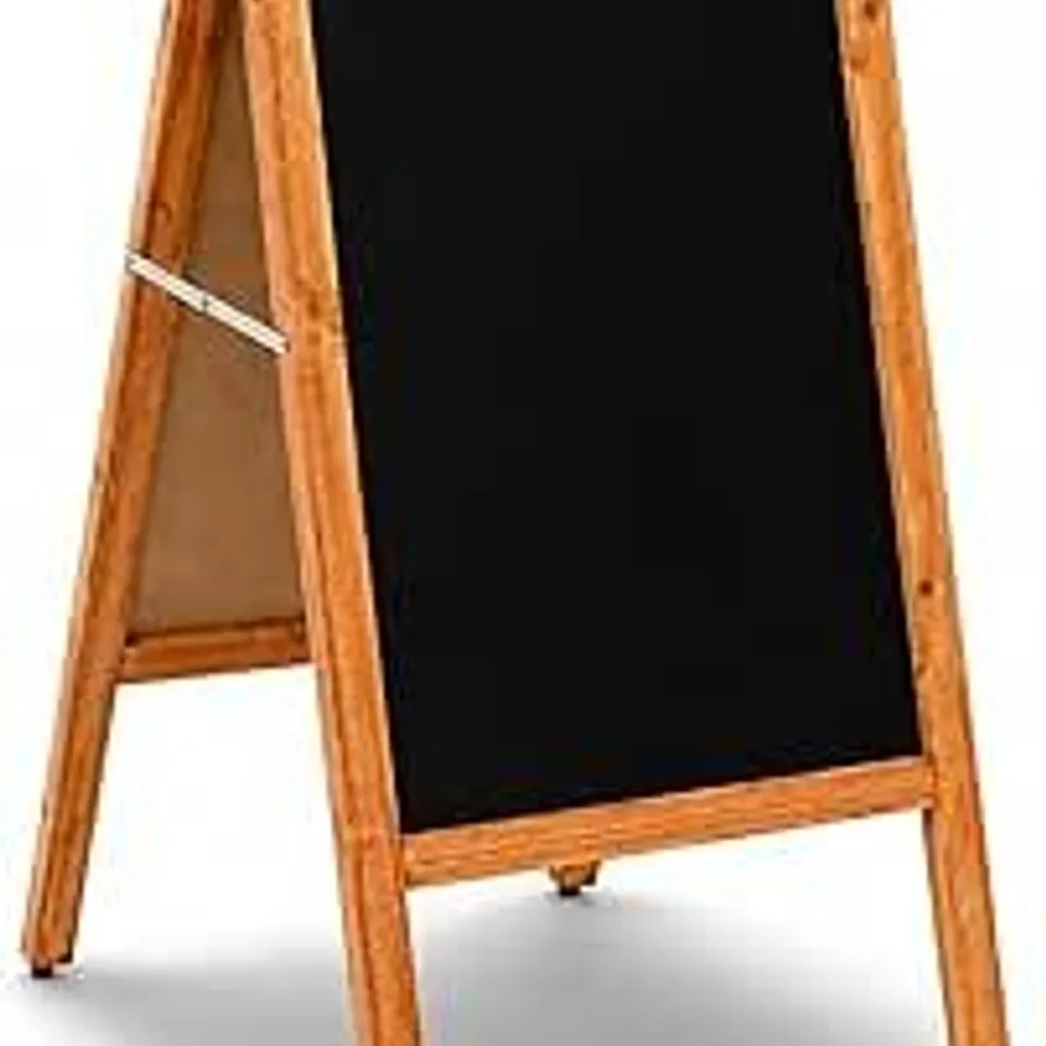 BOXED WOODEN CHALKBOARD BLACKBOARD PAVEMENT DISPLAY SIGN A-BOARD