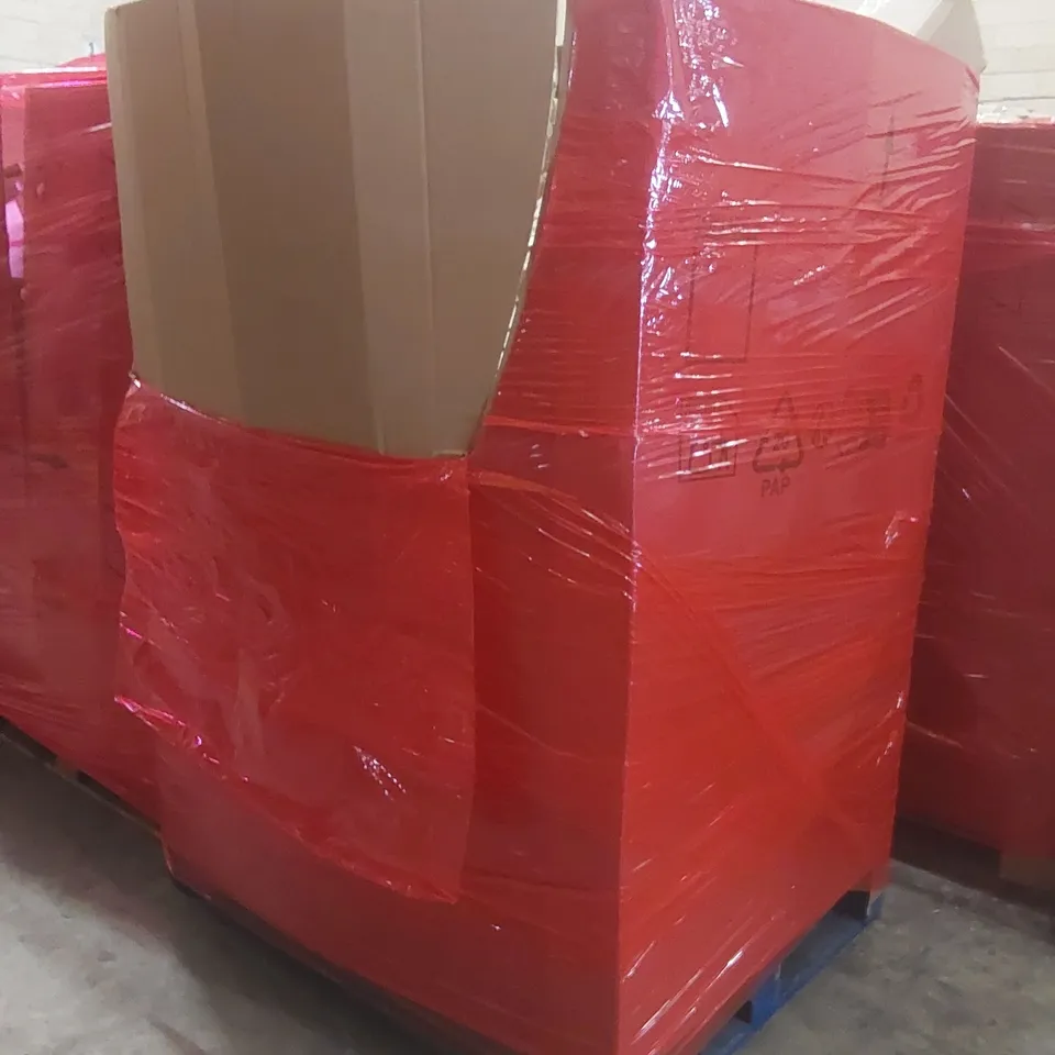 PALLET CONTAINING A LARGE QUANTITY OF ASSORTED ITEMS INCLUDING: PET STROLLER, POT HOLDER, CUSHION, BLINDS ECT