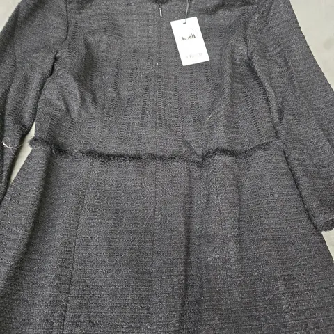 LIBBY JULIETTE BLACK BOUCLE DRESS SIZE UK 12