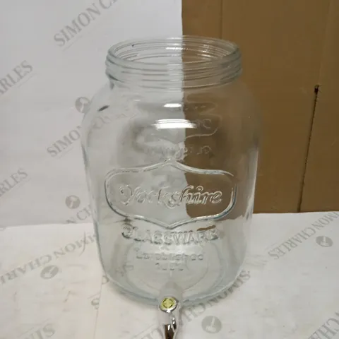 KITCHENCRAFT HOME MADE GLASS DRINKS DISPENSER JAR WITH WATER INFUSER, 7.5 LITRES-TRANSPARENT