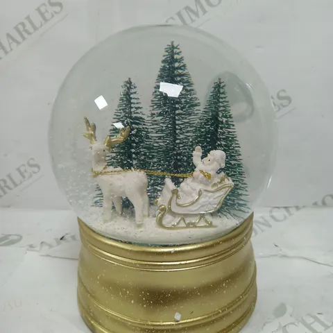 BOXED SANTA EXPRESS CHRISTMAS CHARACTER MUSICAL WATER SPINNER POLAR BEAR